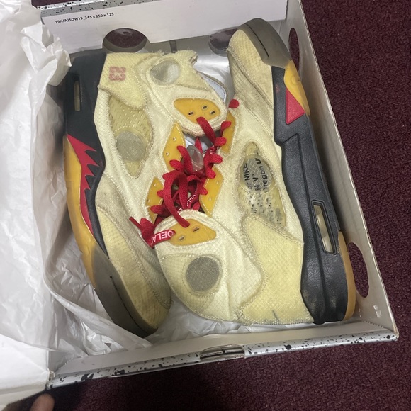 Off White Air Jordan 5 ‘Sail’ - Picture 5 of 6